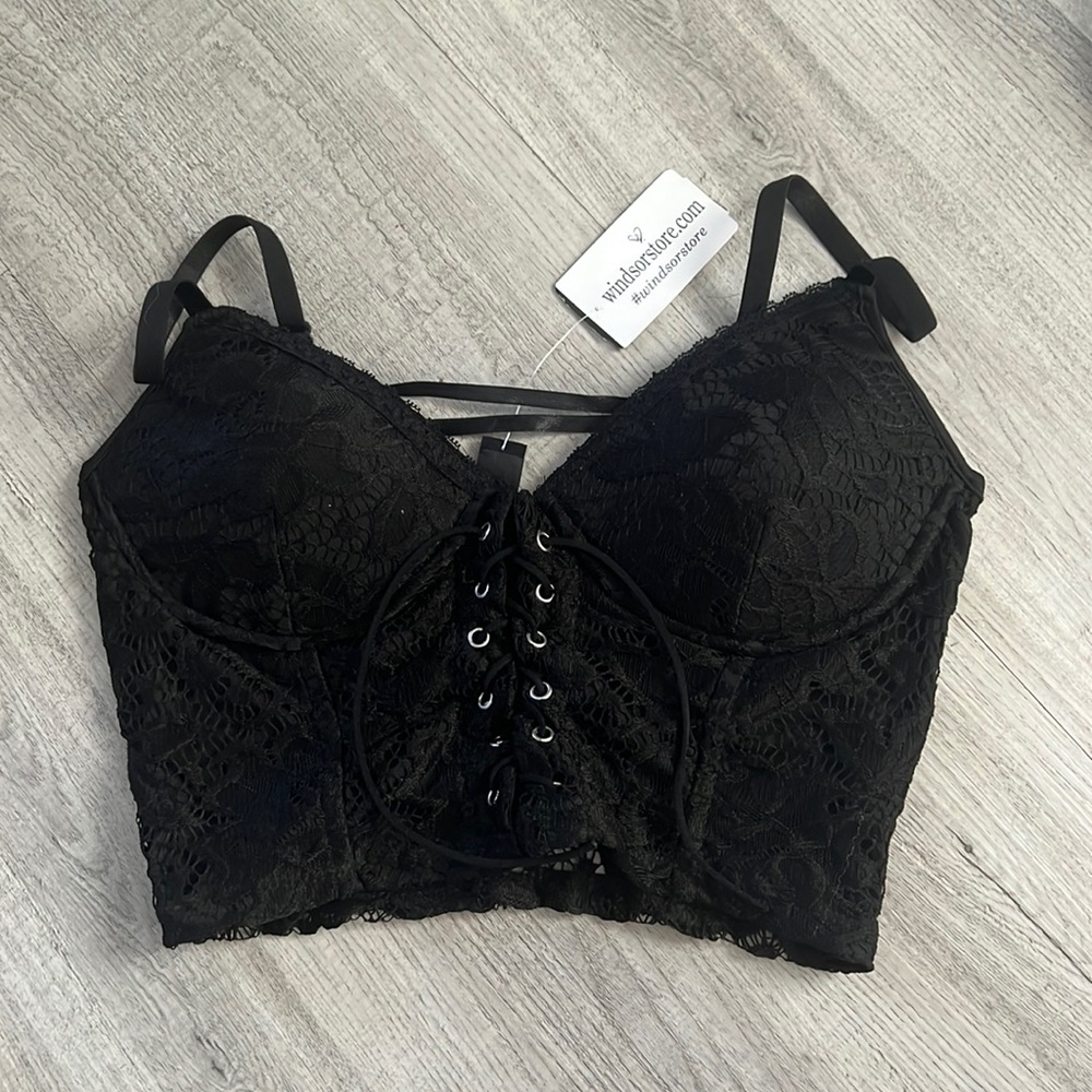 Windsor tie corset top